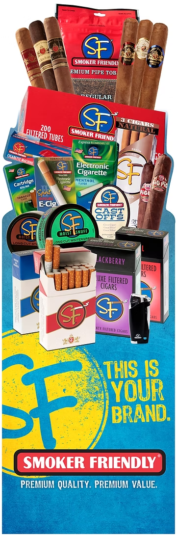 Smoker Friendly retail brand merchandising display
