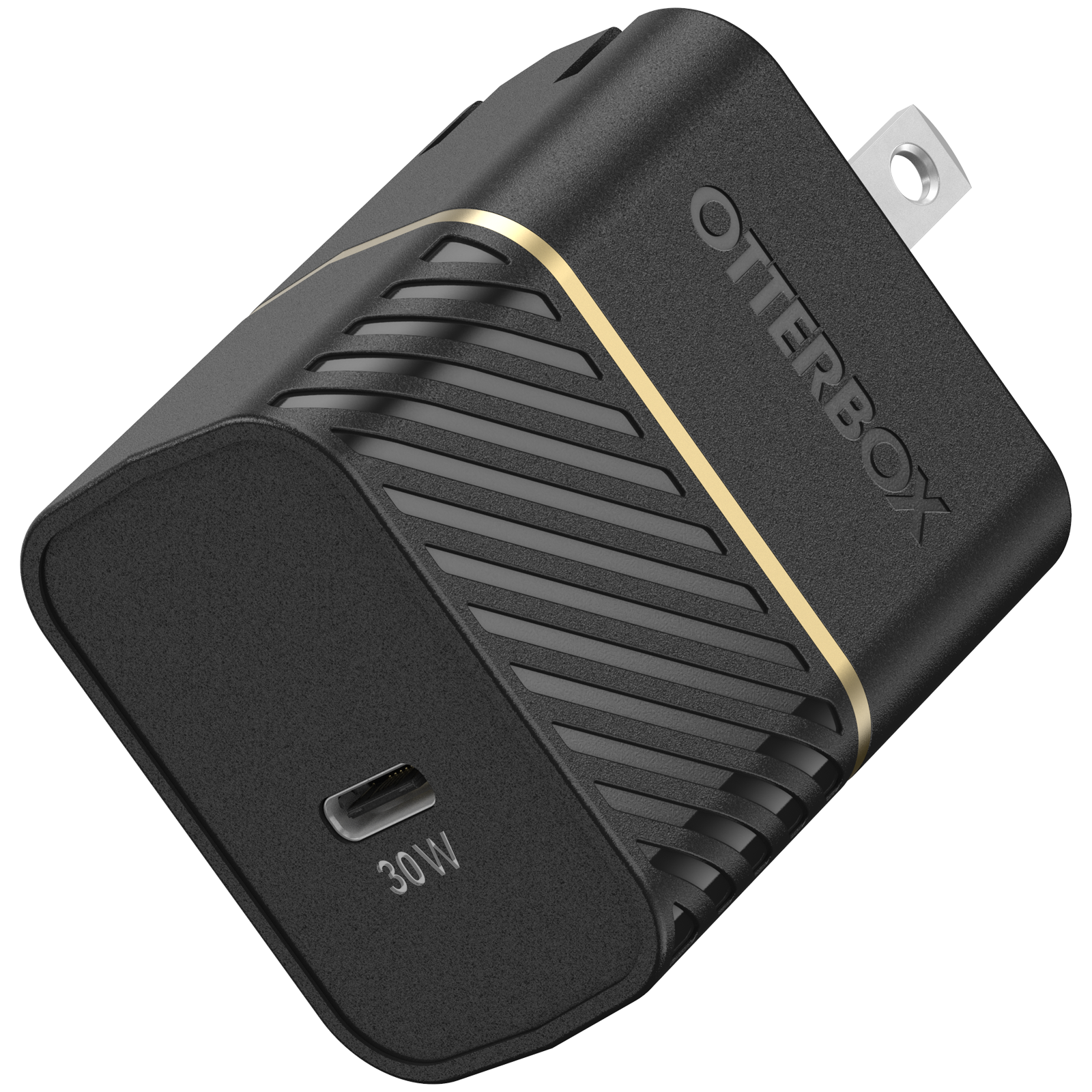 Three-quarter OtterBox 30W power adapter render